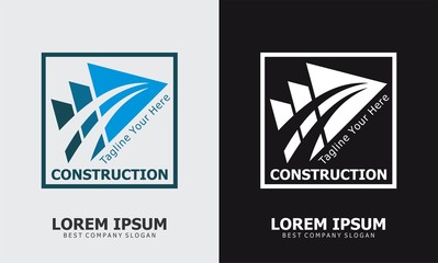 arrow triangle business construction logo
