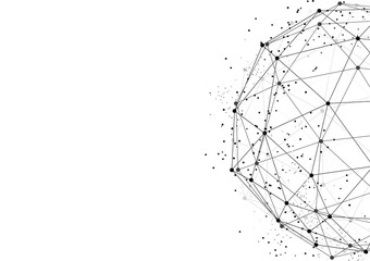 vector polygon background abstract technology communication data Science