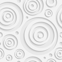 Fototapeta na wymiar Seamless Bubble Background. White Circle Pattern