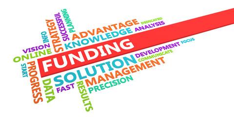 Fototapeta premium Funding Word Cloud