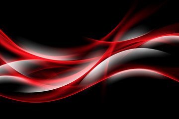 Red Glowing Waves Background