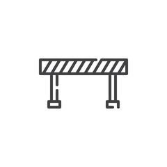 Barrier line icon, outline vector sign, linear style pictogram isolated on white. Symbol, logo illustration. Editable stroke