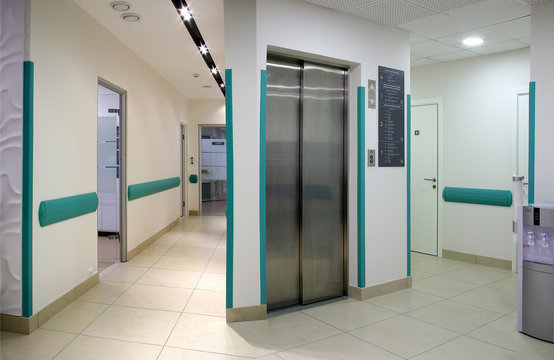 Long corridor in hospital