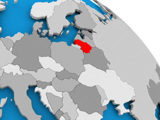 Lithuania in red on map