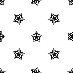 Obraz premium Star pattern seamless black