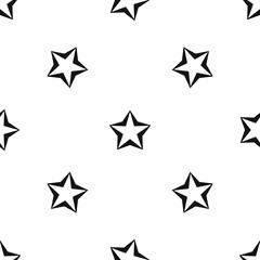 Star pattern seamless black