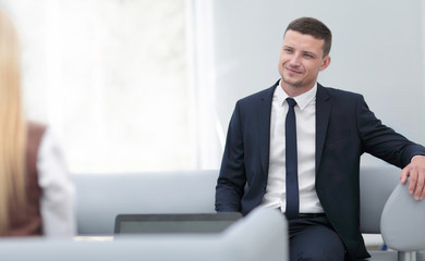 successful businessman sitting in the office