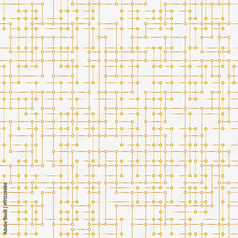 Poster messy connected dots seamless background.