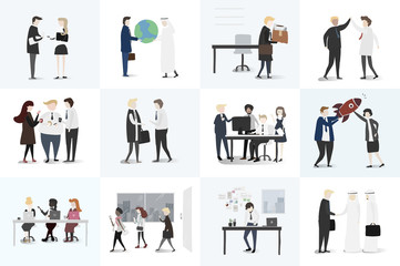 Vector collection of business people