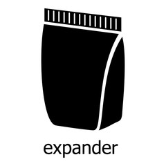 Package icon, simple black style