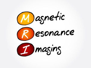 MRI - Magnetic Resonance Imaging, acronym health concept background