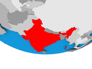 Fototapeta premium India on globe