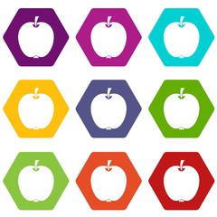 Apple icon set color hexahedron