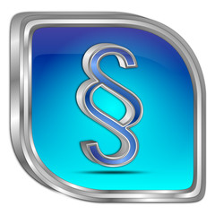 Naklejka premium Law paragraph button - 3D illustration