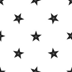 Star pattern seamless black