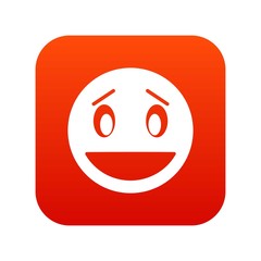 Confused emoticon digital red