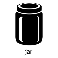Jar icon, simple black style