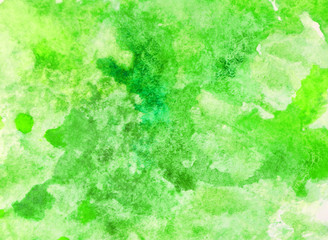 Green watercolor stain, close up