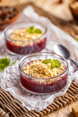 Summer fruit crumble