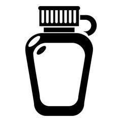 Paintball flask ammunition icon, simple style