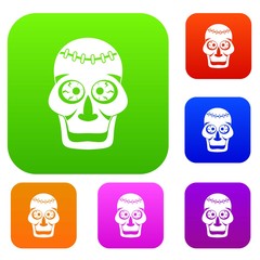 Skull set color collection