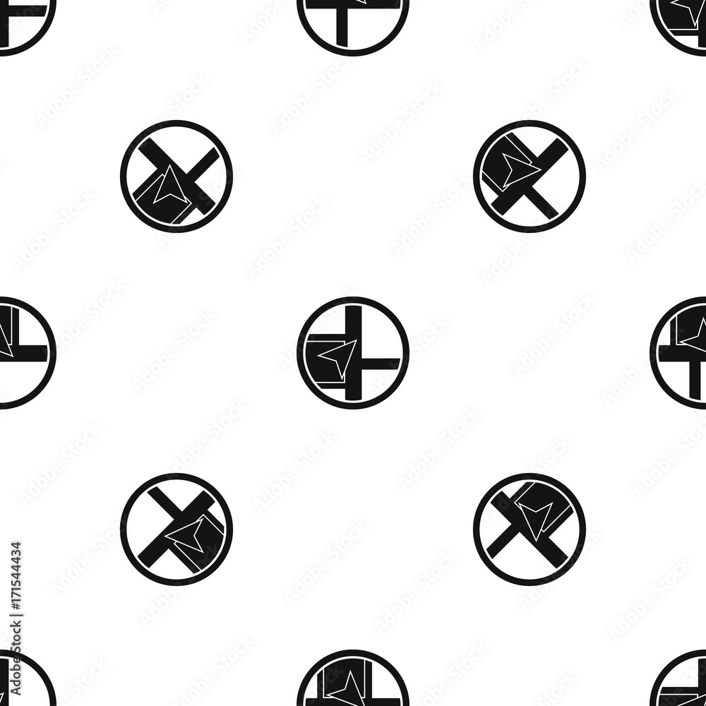 Poster map navigation pattern seamless black