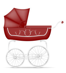 Fototapeta na wymiar retro baby carriage stock vector illustration