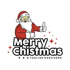 Unique Santaclaus friendly character mascot logo template