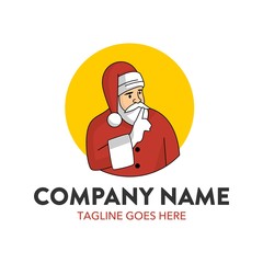 Unique Santaclaus friendly character mascot logo template