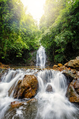Beautiful waterfall in the deep forest, Than Thip Waterfall, Nong Khai province, Thailand