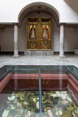 Beautiful interior of the Moorish Madrasah of Granada
