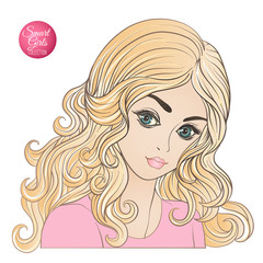 A young beautiful girl.