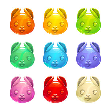 Cute jelly bunny faces.