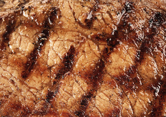 Tasty grilled steak, close up