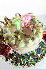 An Image of a birthday cake - 18th birthday