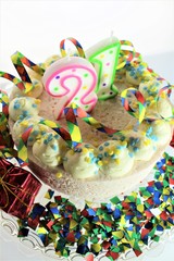 An iimage of a birthday cake - 21st birthday