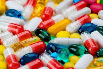A lot of colorful medication and pills