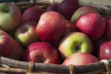 delicious apples in a basket