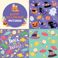 Halloween Pattern Design Set