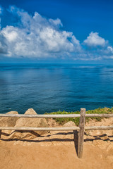 Atlantic ocean from Cabo da Roca, the western point of Europe, Portugal.