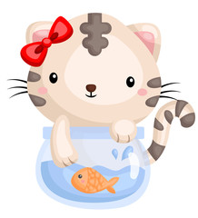 Cat and FIshbowl