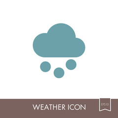 Cloud with Snow Grain icon. Meteorology. Weather