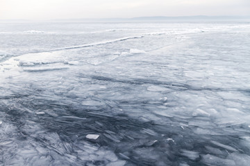 Frozen lake