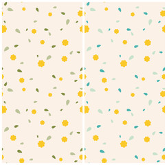 Seamless flowers pattern, cute floral texture, vector illustration.