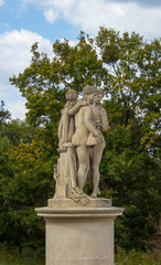 Fototapeta na wymiar Statue of three graces in Lednice