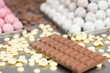 Viele Pralinen und Schokolade
