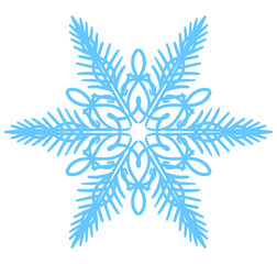 Snowflake vector illustration. Winter simbol. Snow icon