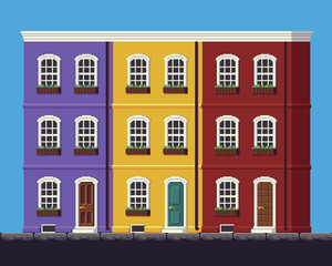 Obraz premium Pixel Art House