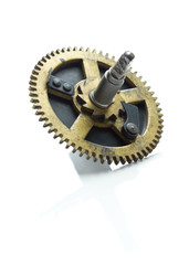 clockwork gears isolated on white
