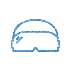 Virtual Reality ( VR ) head gear with sketch drawing effect